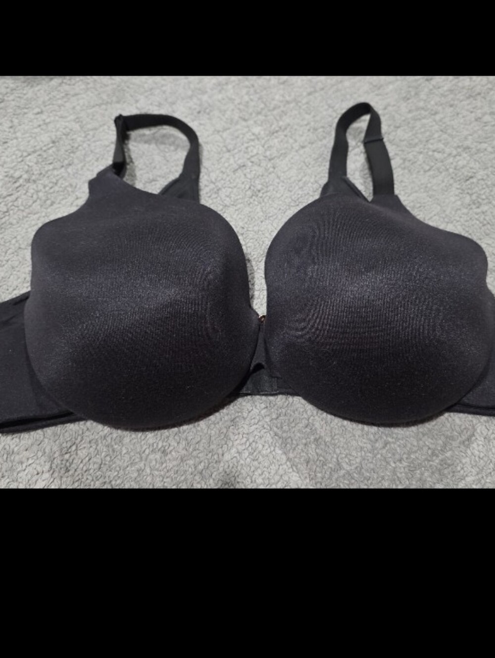 Cacique Black Underwire Lined Full Coverage Bra Size 46D
